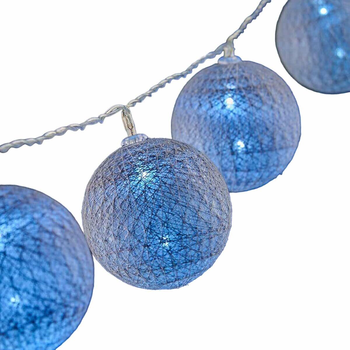 Guirnalda de Bolas LED Ø 6 cm 2 m Gris