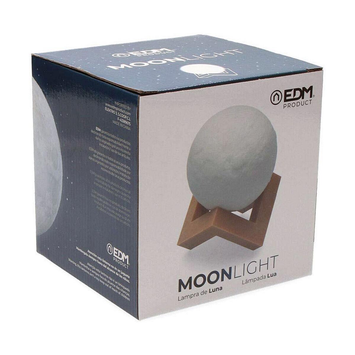 Lámpara de mesa EDM 36405 Blanco 0,2 W 3,7 V Ø 15 cm Luna