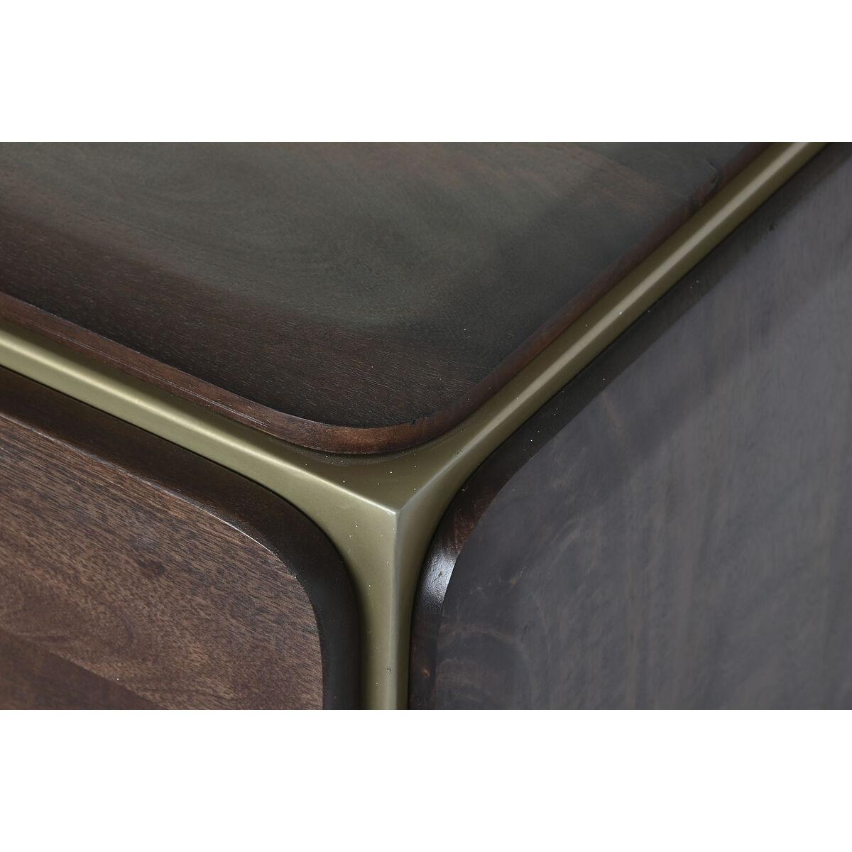 Mueble de TV DKD Home Decor Marrón Acero Madera de mango (140 x 40 x 48 cm)