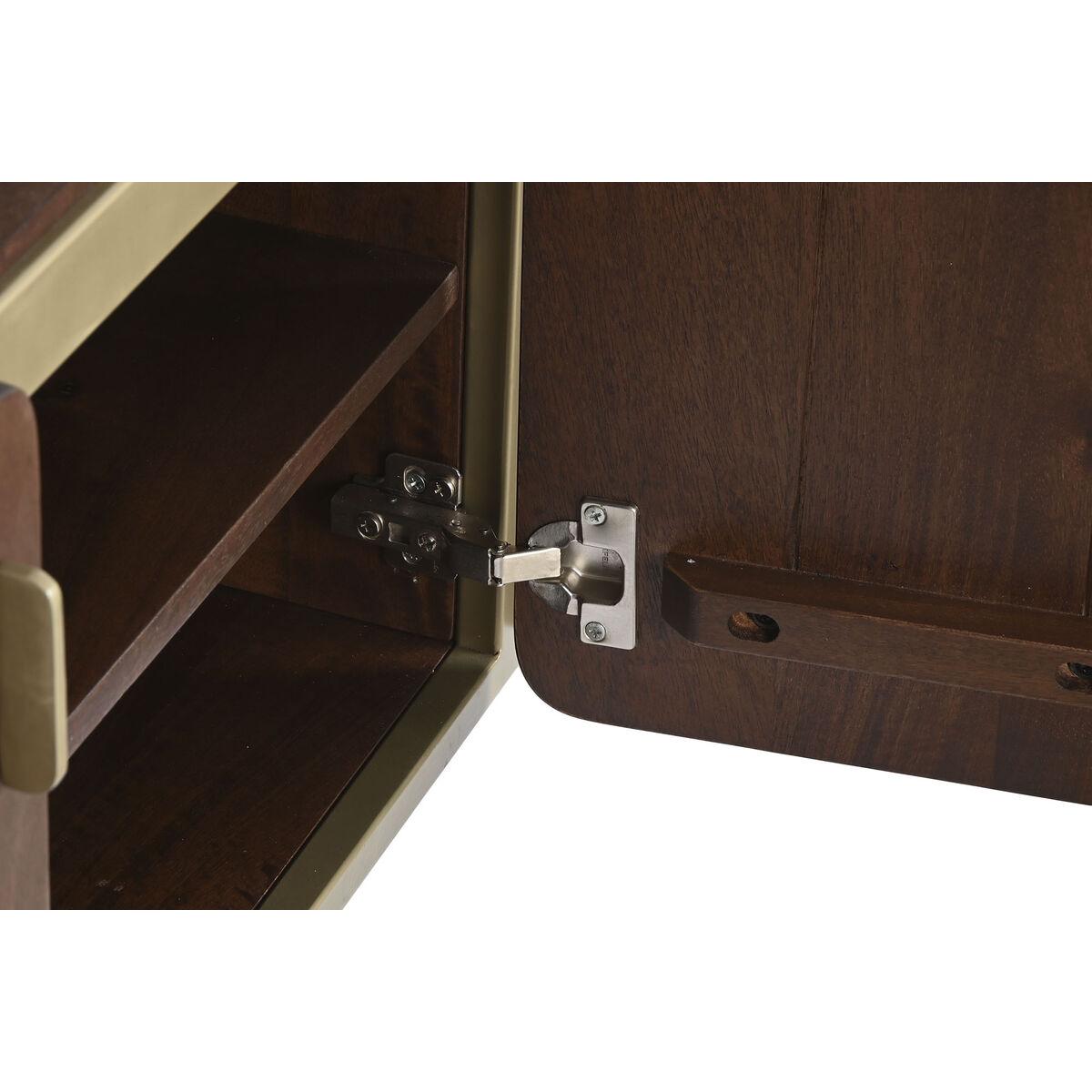 Mueble de TV DKD Home Decor Marrón Acero Madera de mango (140 x 40 x 48 cm)