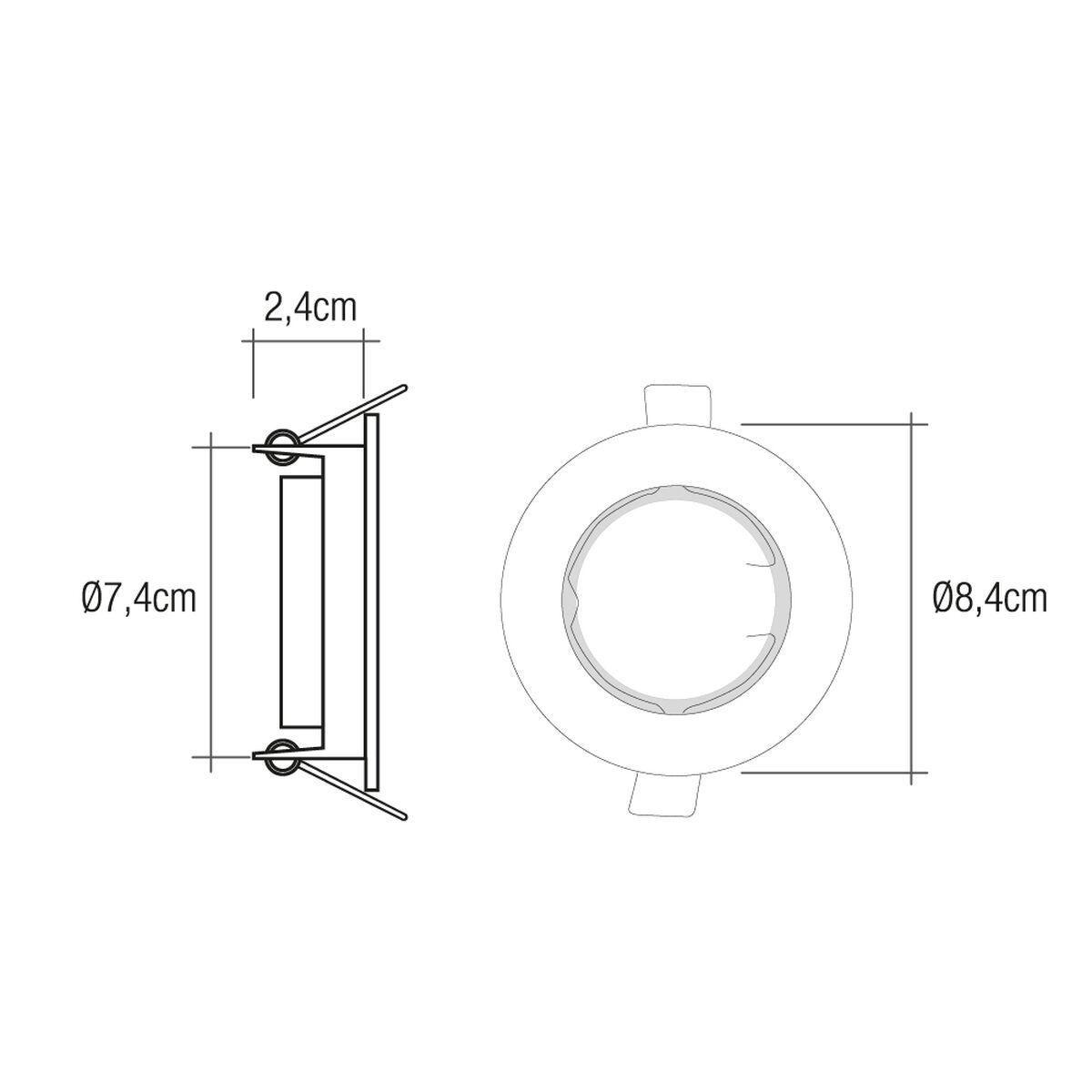 Lámpara EDM 35909 Halógeno ø 8,4 cm Aro de sujetador