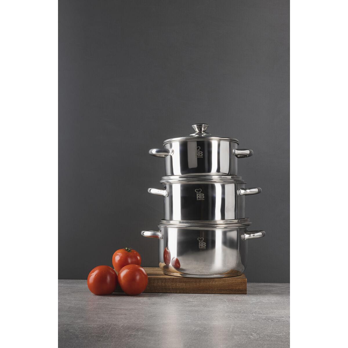 Cacerola con Tapa de Cristal Renberg ZANTE RB 3 Piezas