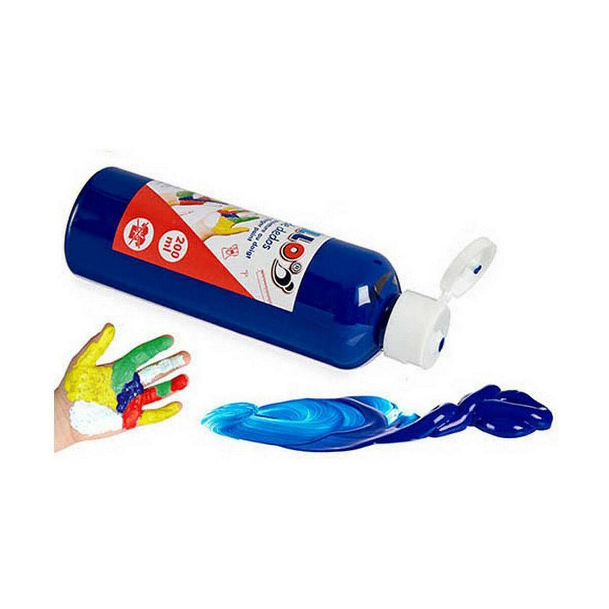 Pintura de Dedos Pincello FP200-BL Azul 200 ml (12 Unidades)