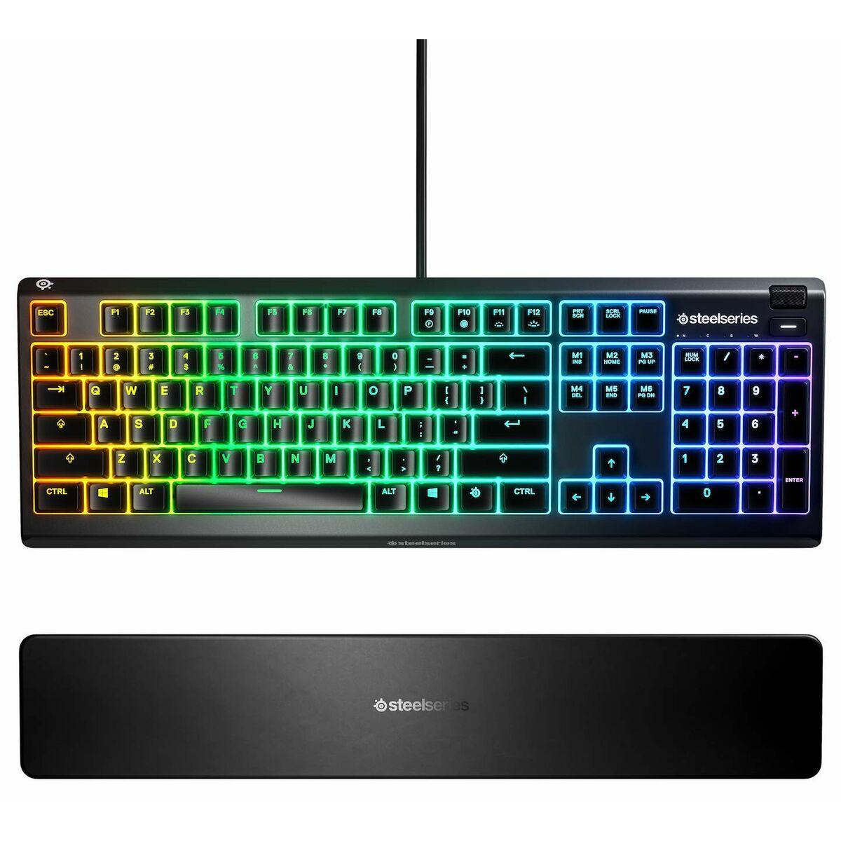 Teclado Gaming SteelSeries Apex 3 Negro Qwerty Español Qwerty Portugués