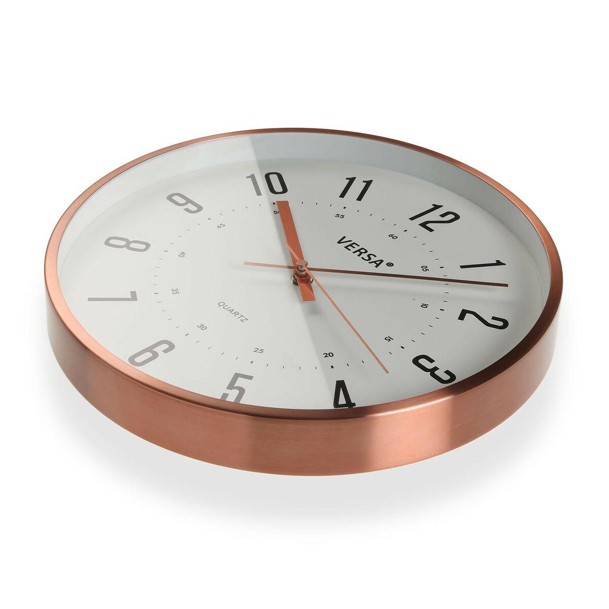 Reloj de Pared Versa Dorado Metal Aluminio (4,3 x 30,5 x 30,5 cm)