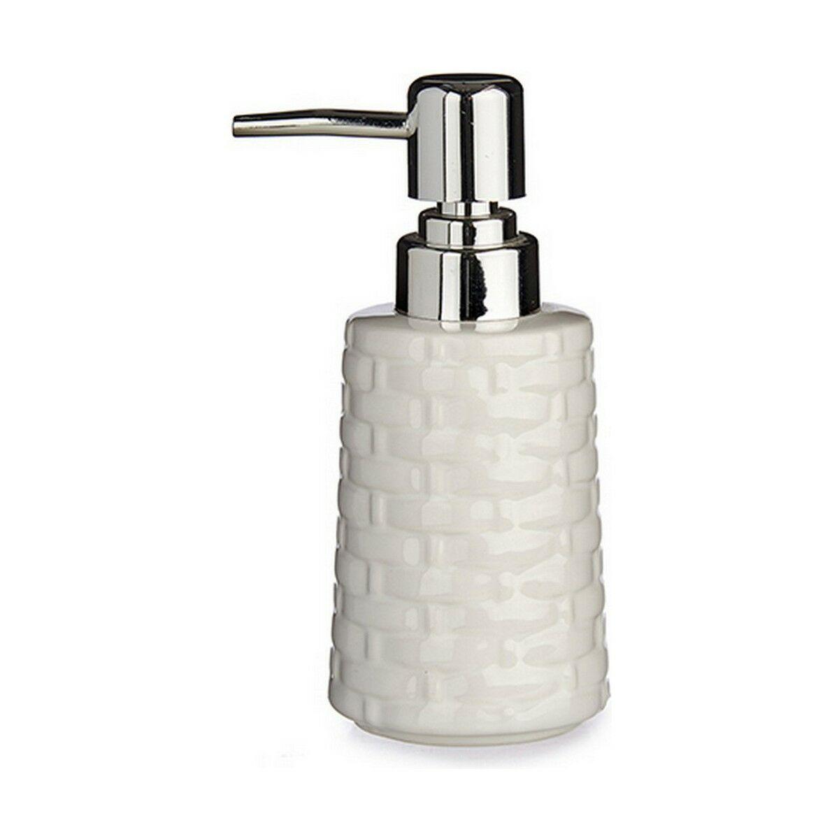 Dispensador de Jabón Berilo J912-A-BLANCO Blanco Plateado Cerámica 150 ml (6 Unidades)