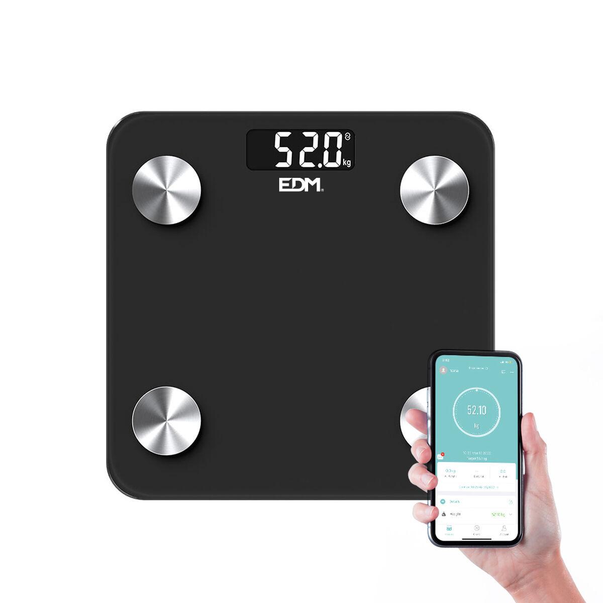 Báscula Digital de Baño EDM 07613 Body Composition Negro 180 kg