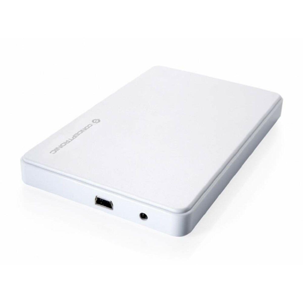 Funda Disco Duro Conceptronic Caja de disco duro 2.5” Blanco 2,5