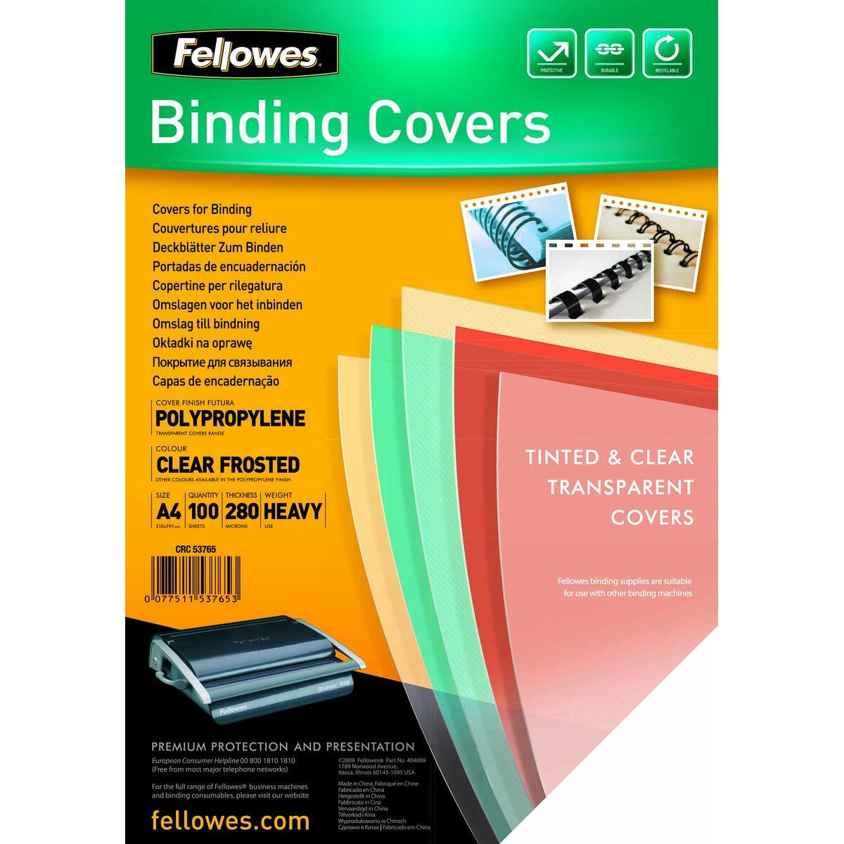 Cubierta Fellowes Futura 100 Unidades Encuadernación Transparente A4 Polipropileno Plástico (100 Unidades)