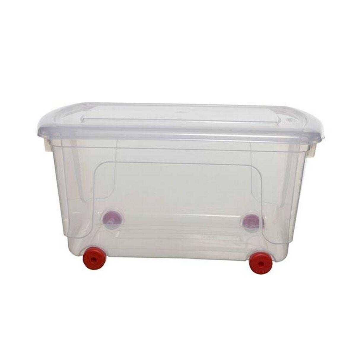 Caja de Almacenamiento con Ruedas Archivo 2000 Transparente 38 x 61 x 32 cm