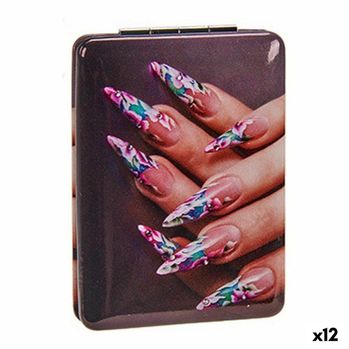 Espejo de Aumento Plegable Uñas (2,5 x 8,5 x 6,2 cm) (12 Unidades)