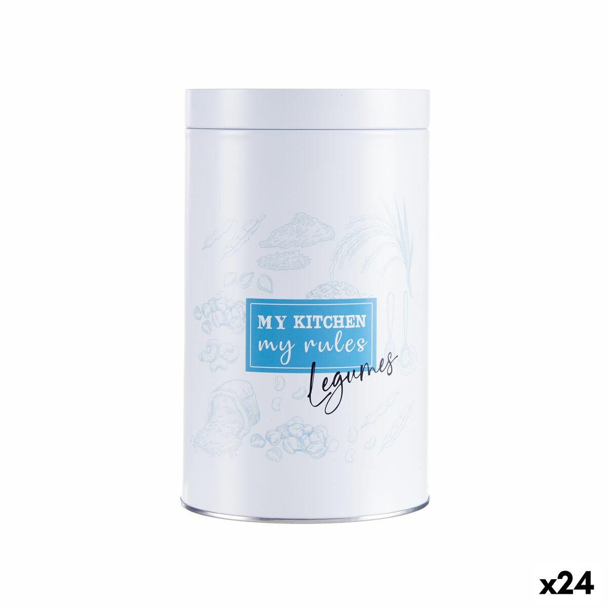 Bote Blanco Hojalata (10,4 x 18,2 x 10,4 cm) (24 Unidades)