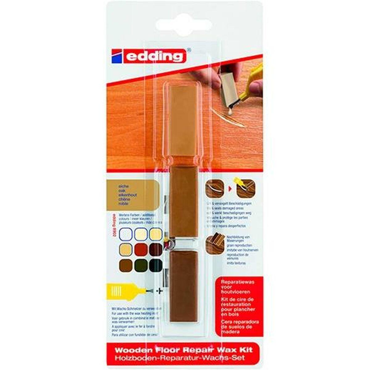 Cera Reparadora de Superficies Edding 8902 Madera Suelo Marrón (5 Unidades)