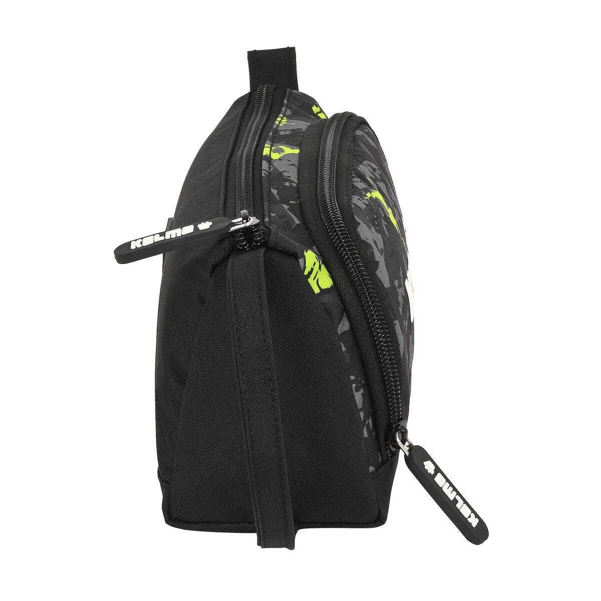 Estuche Escolar con Accesorios Kelme Jungle Negro Gris Lima 20 x 11 x 8.5 cm (32 Piezas)