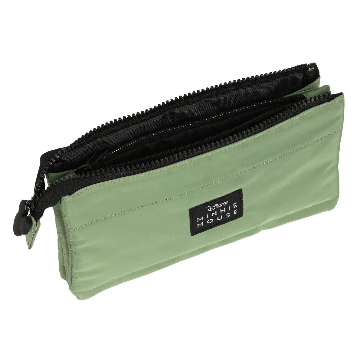 Portatodo Triple Minnie Mouse Mint shadow Verde militar (22 x 12 x 3 cm)