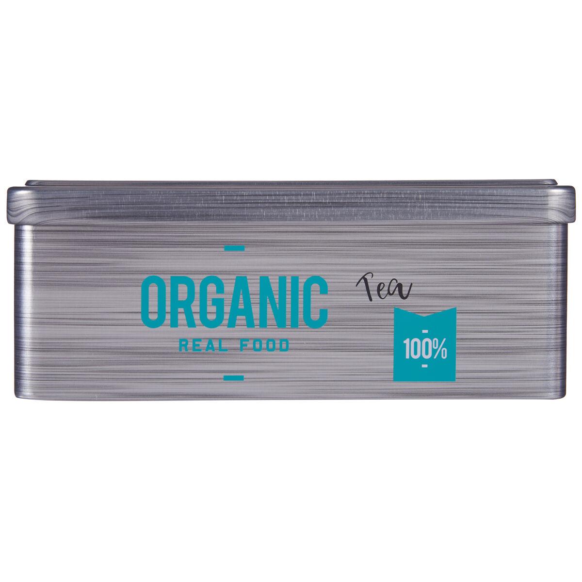 Caja para Infusiones Kinvara Organic Tea Gris Hojalata 11 x 7,1 x 18 cm (24 Unidades)