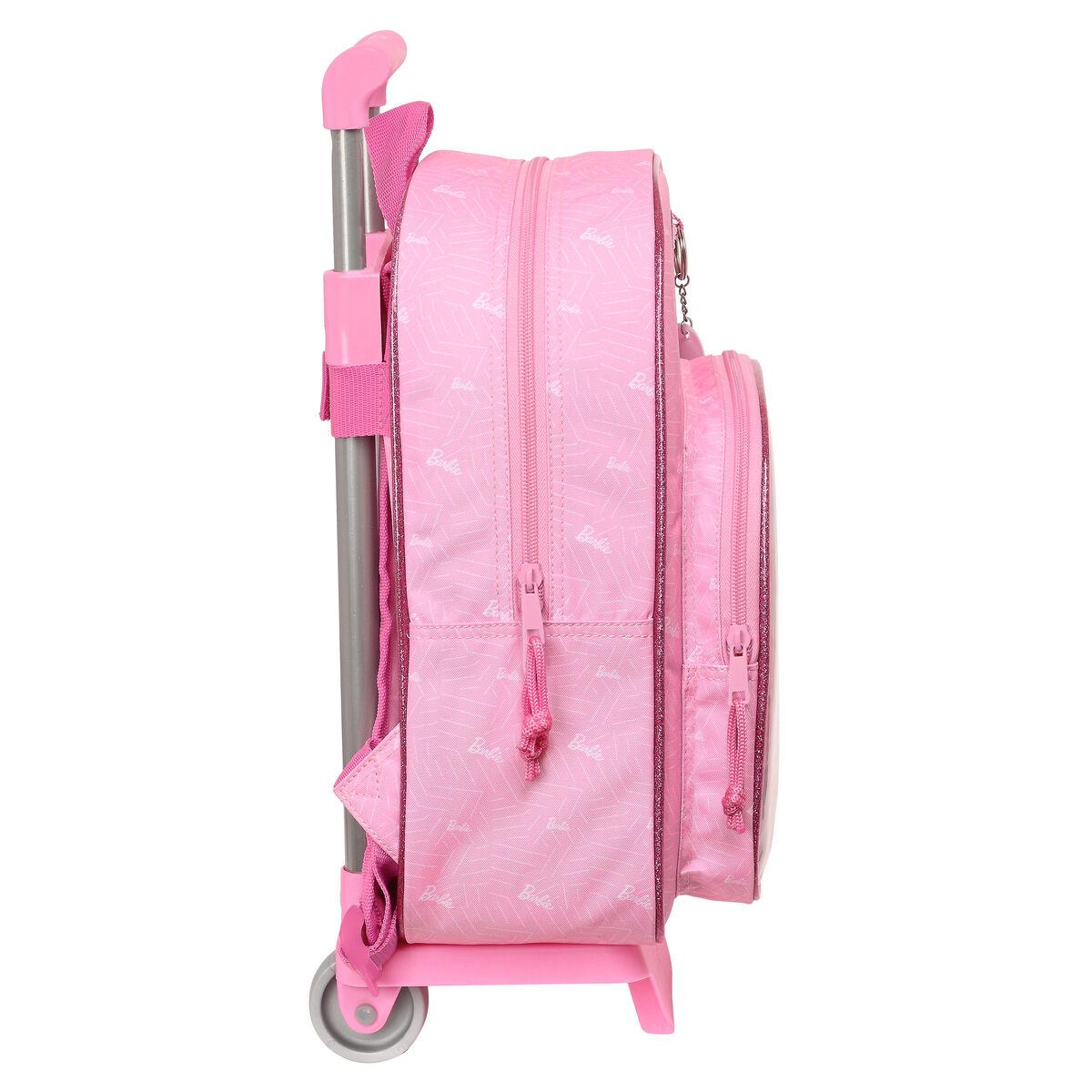 Mochila Escolar con Ruedas Barbie Girl Rosa 26 x 34 x 11 cm
