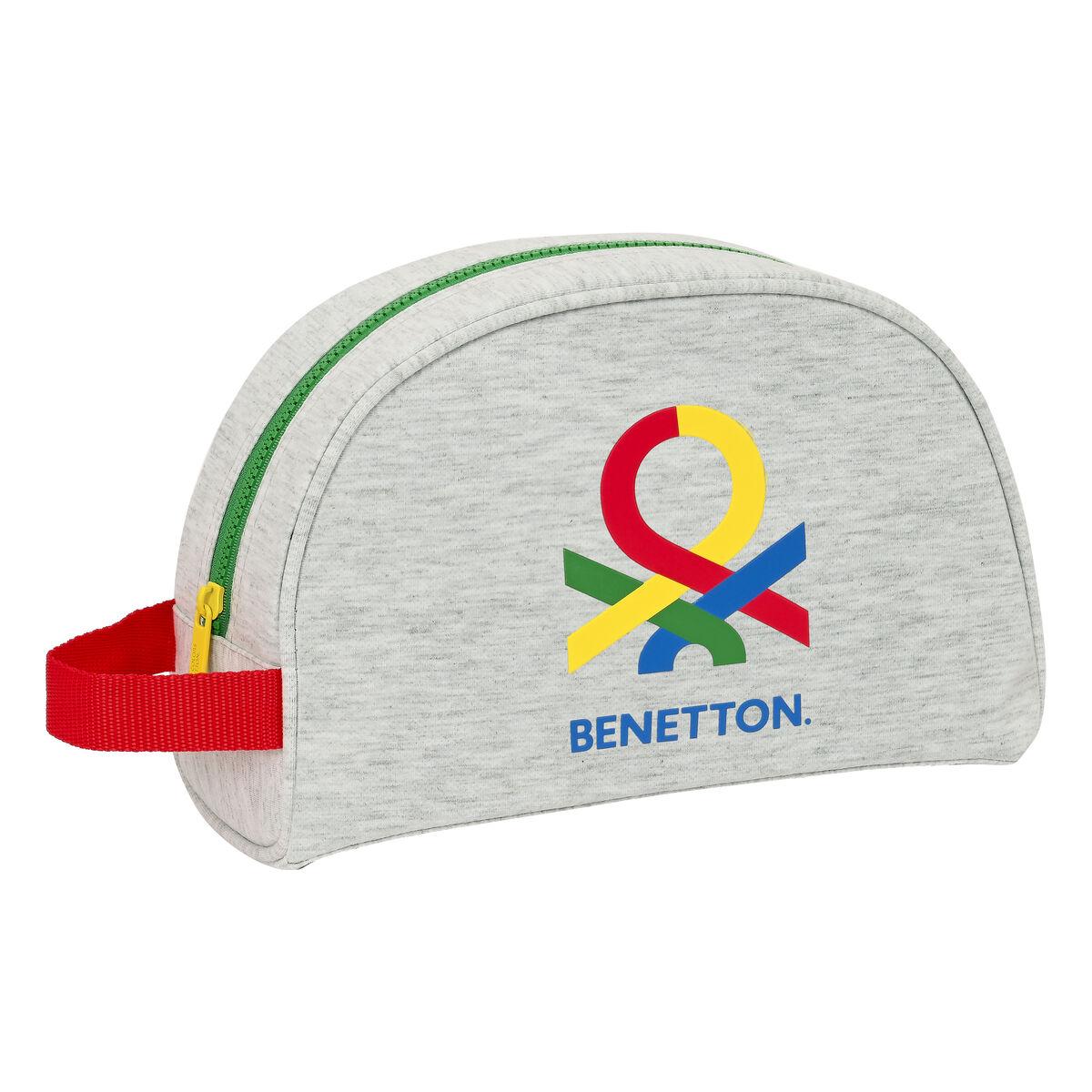 Neceser Escolar Benetton Pop Gris (28 x 18 x 10 cm)