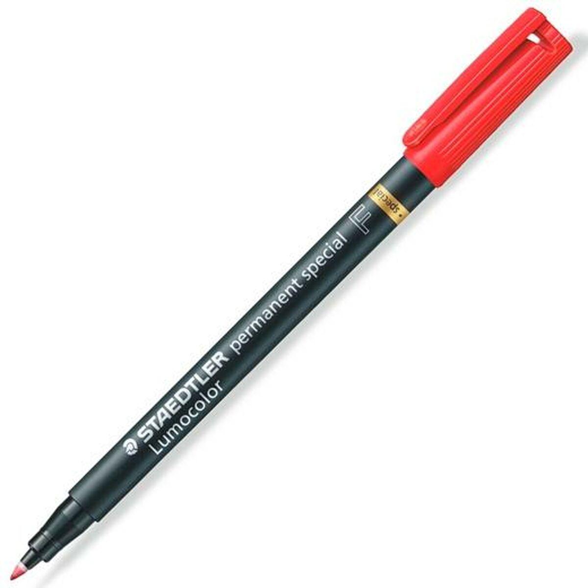 Rotulador permanente Staedtler Lumocolor Rojo 10 Unidades