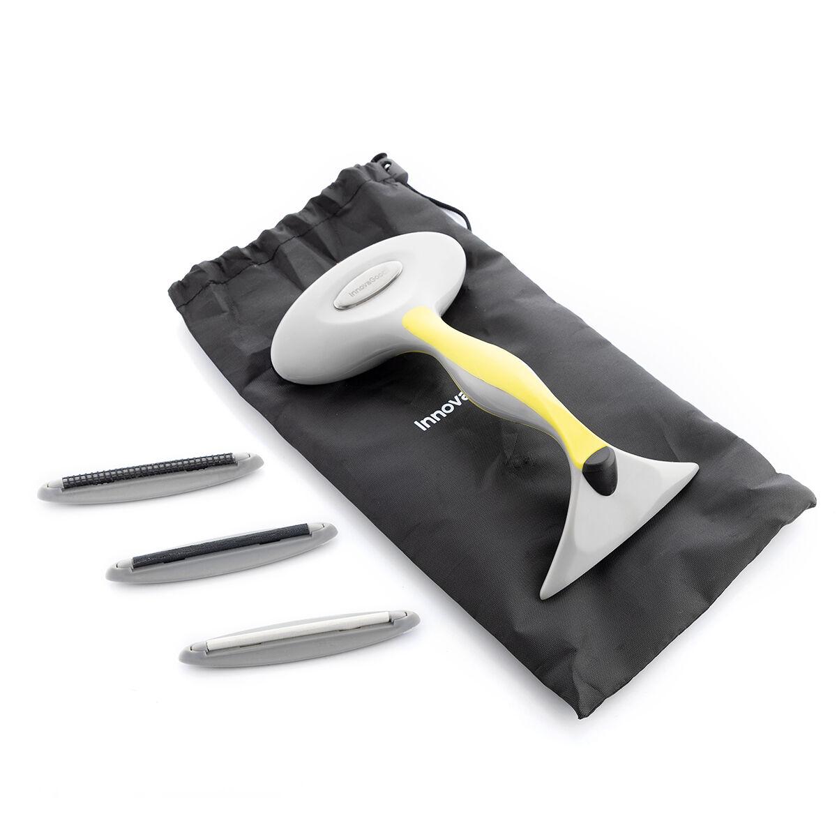 InnovaGoods® Quitapelusas 4 en 1, Quita Pelusas para Ropa con 3 Cabezales Intercambiables, Rodillo quitapelusas Ideal para Prend