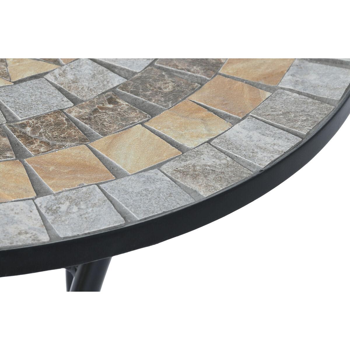 Mesa de Comedor DKD Home Decor Gris Metal Piedra 60 x 60 x 72 cm