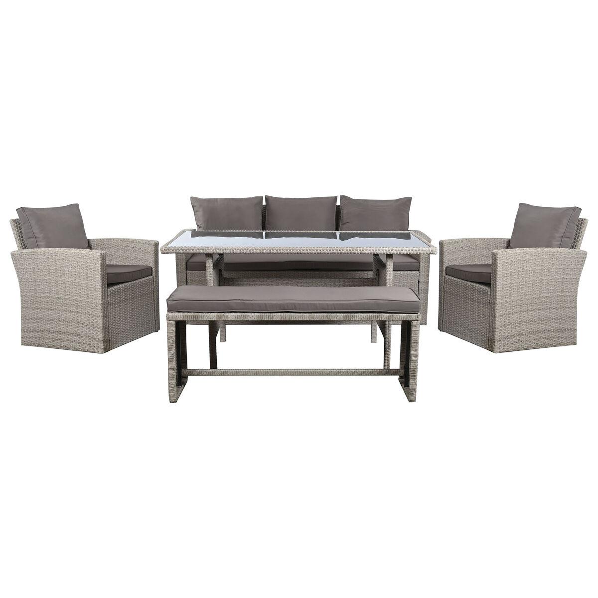 Muebles de Jardín DKD Home Decor Marrón 177 x 72 x 80 cm (5 Piezas)