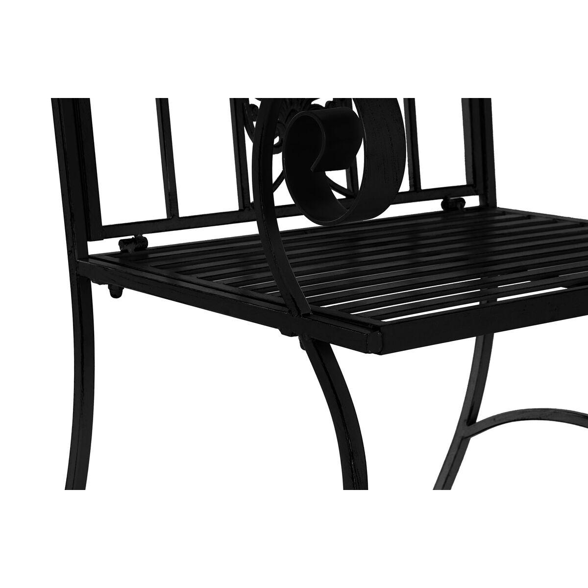 Silla de Jardín DKD Home Decor Negro Metal (63,5 x 52 x 98 cm)