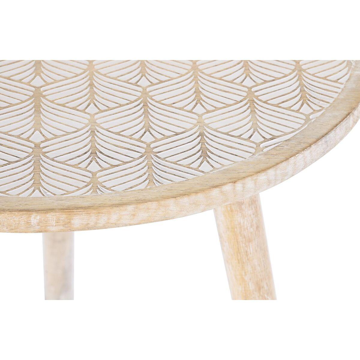 Mesa auxiliar DKD Home Decor Marrón Madera de mango (50,5 x 50,5 x 47,5 cm)