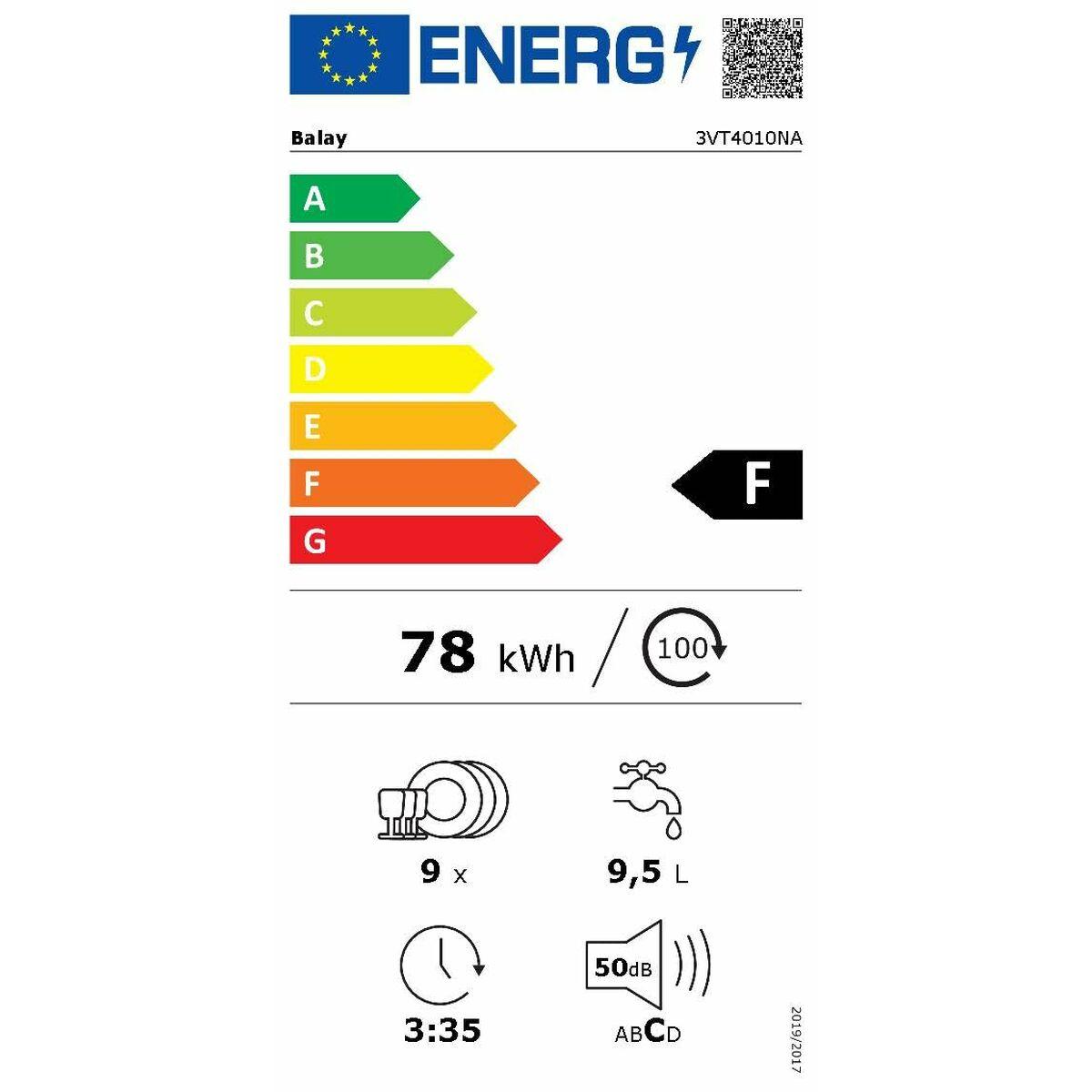 Lavavajillas Balay 3VT4010NA Blanco 45 cm