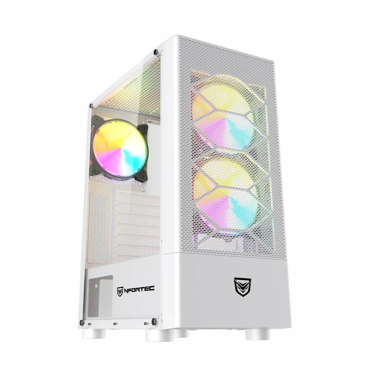 Caja Semitorre ATX Nfortec Caelum RGB Blanco