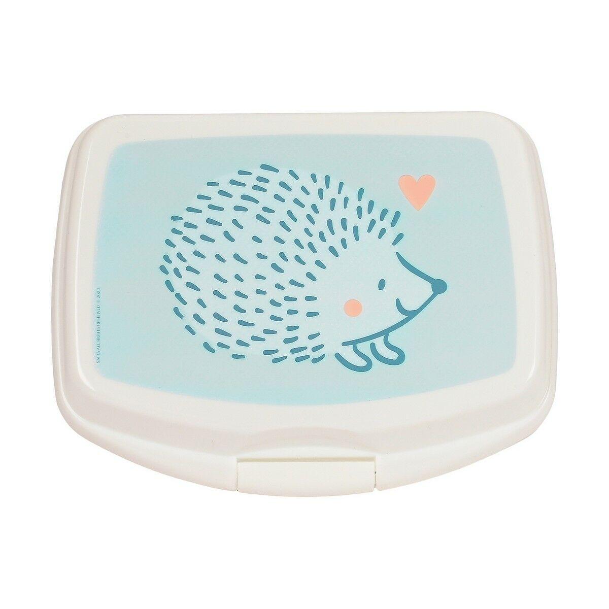 Fiambrera para Sandwich Safta Erizo Turquesa Poliuretano (17 x 6 x 14 cm)