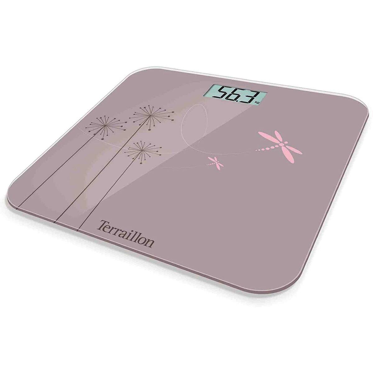 Báscula Digital de Baño Terraillon Eden Rosa Vidrio 30 x 30 cm