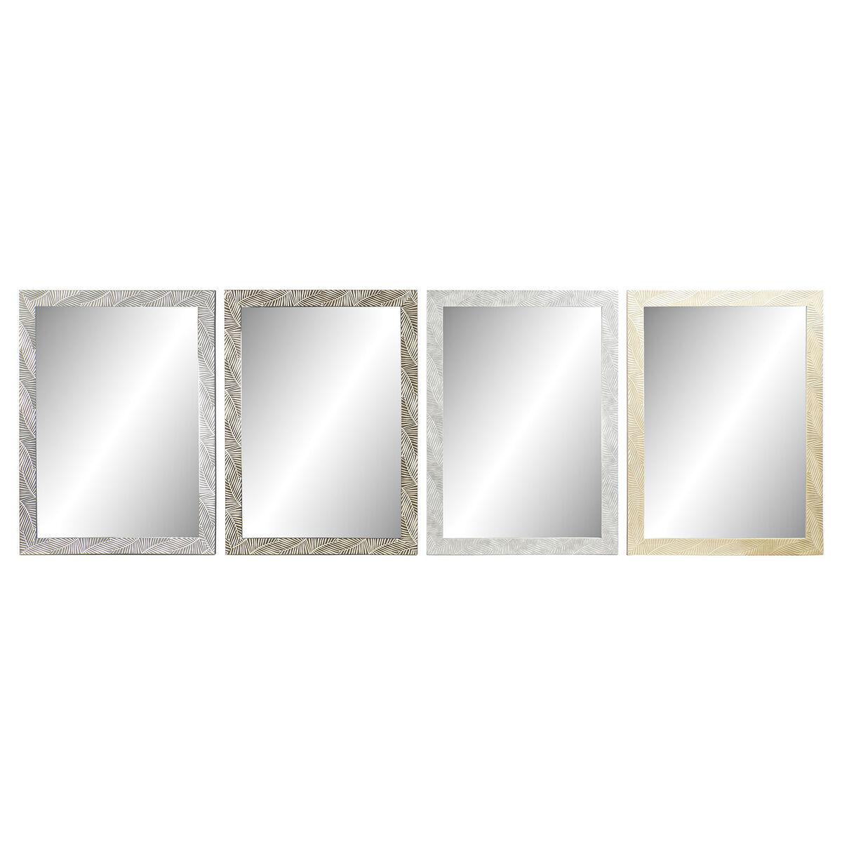 Espejo de pared DKD Home Decor Tropical Hoja de planta 70 x 2 x 97 cm (4 Unidades)