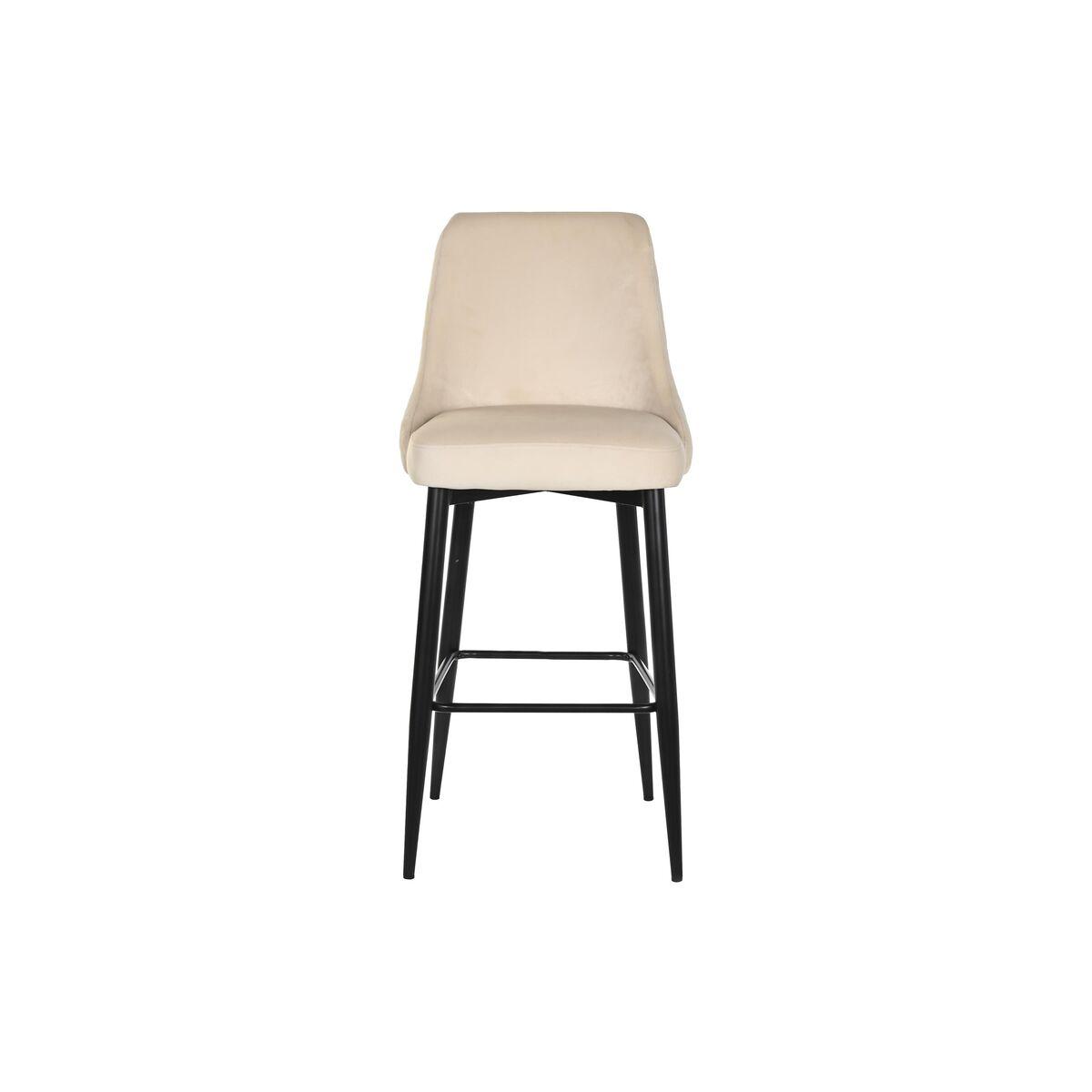 Taburete DKD Home Decor Negro Beige Metal Bicolor (51 x 68 x 110 cm)
