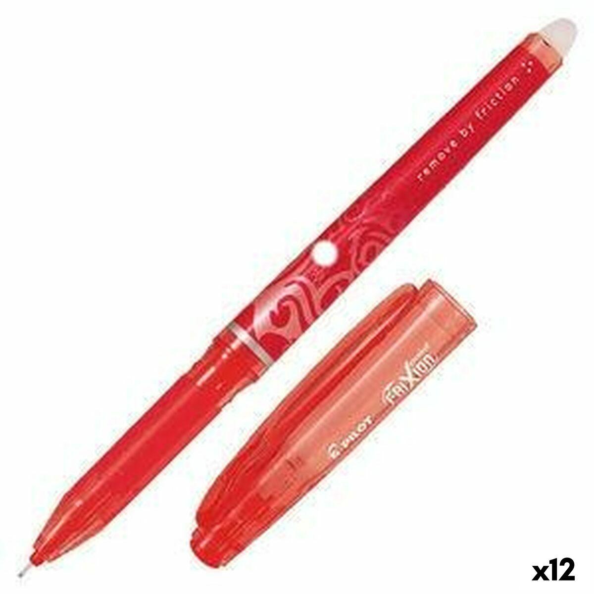 Boligrafo de tinta líquida Pilot Frixion Point Tinta borrable Rojo (12 Unidades)