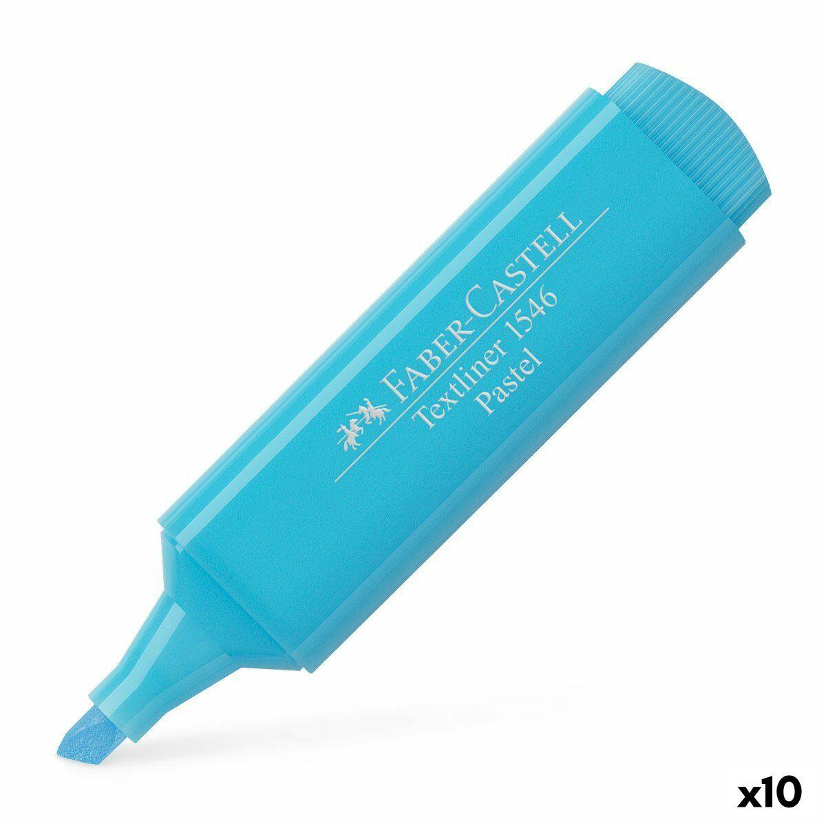 Marcador Fluorescente Faber-Castell P Textliner 1546 Pastel Azul (10 Unidades)