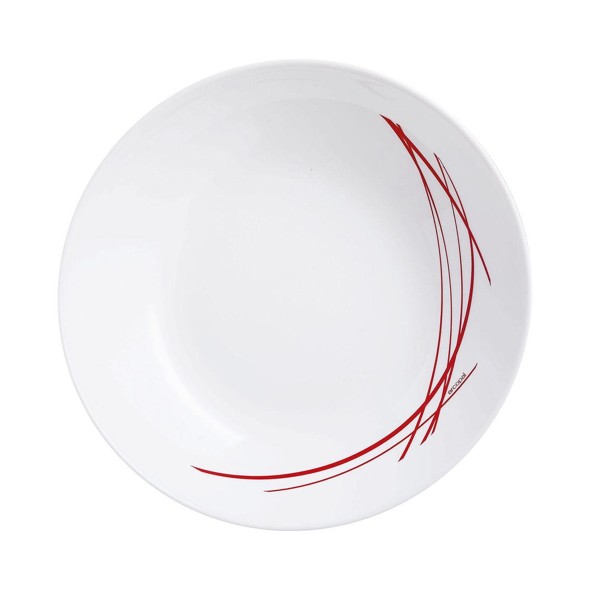 Plato Hondo Arcopal Domitille Bicolor Vidrio (20 cm) (12 Unidades)