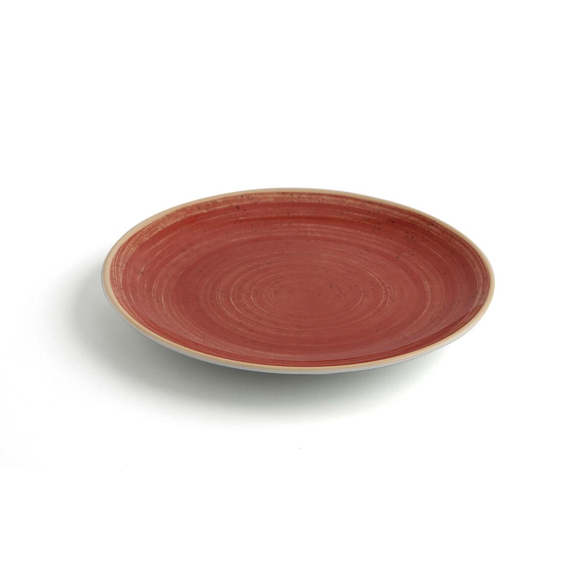 Plato Llano Ariane Terra Cerámica Rojo Ø 18 cm (12 Unidades)