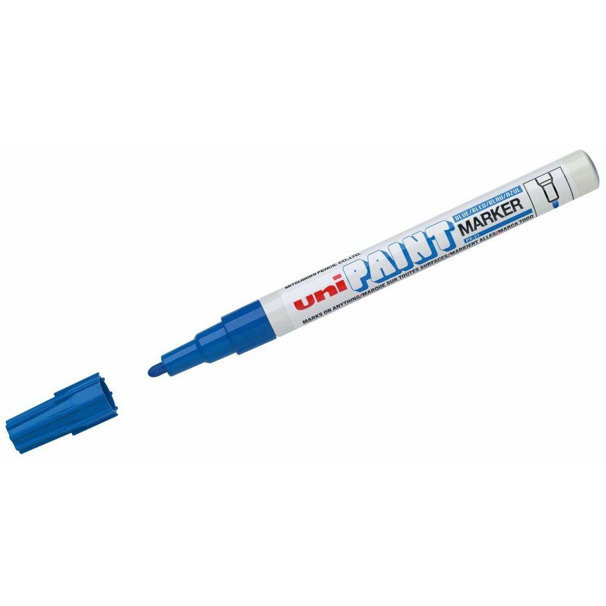 Rotulador permanente Uni-Ball Paint PX-21L Azul (6 Unidades)