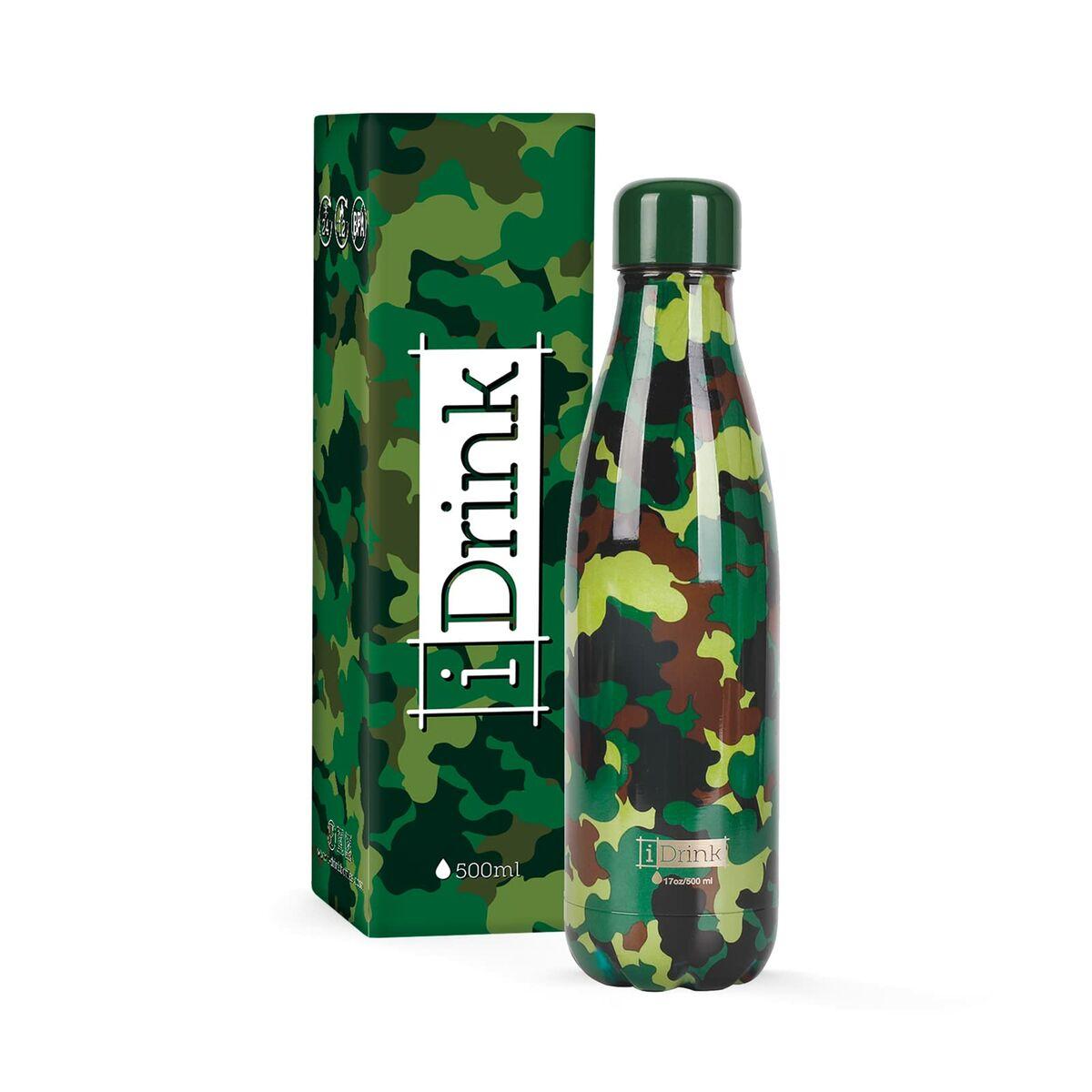 Botella Térmica iTotal Verde Camuflaje Acero Inoxidable 500 ml