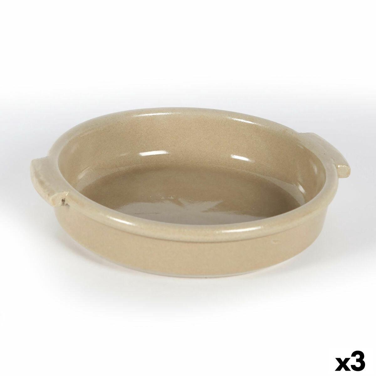 Cazuela Anaflor Barro Anaflor Marrón Cerámica Ø 21 cm (3 Unidades)