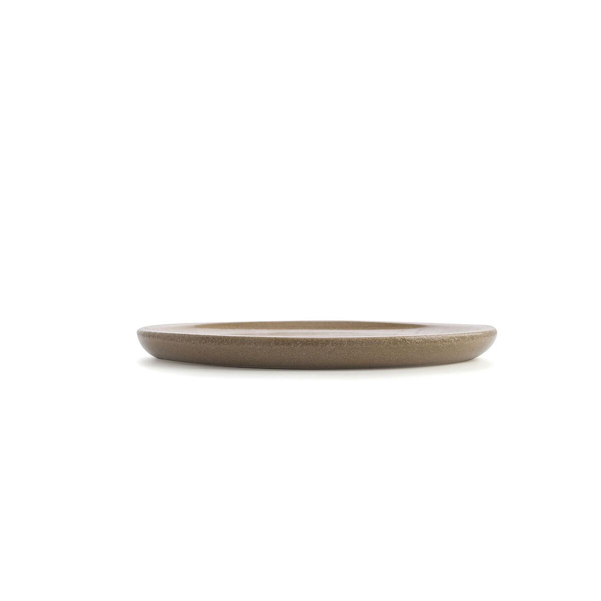 Plato Llano Anaflor Barro cocido Cerámica Beige (22 cm) (12 Unidades)