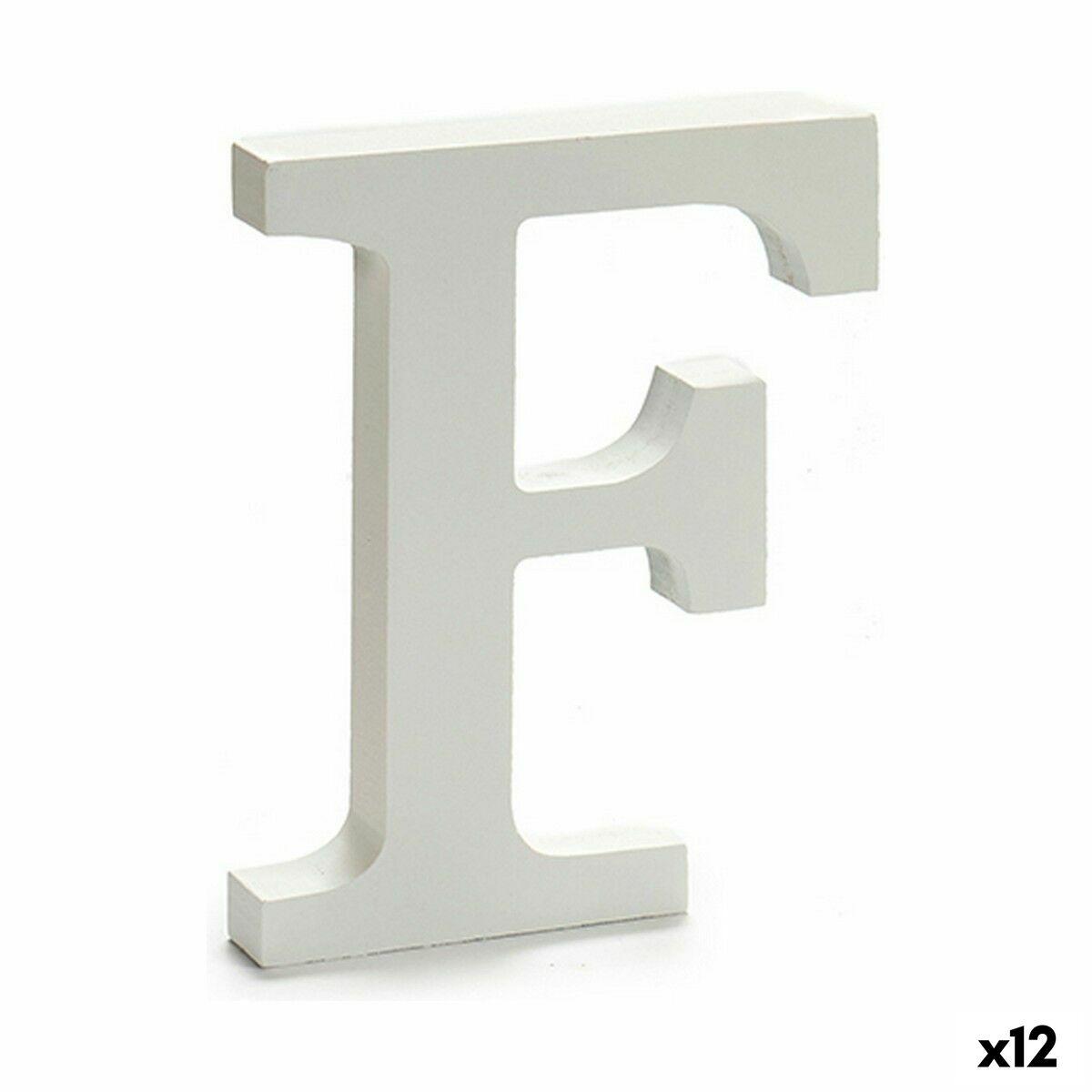 Letra Pincello F Blanco 1,8 x 21 x 17 cm (12 Unidades)