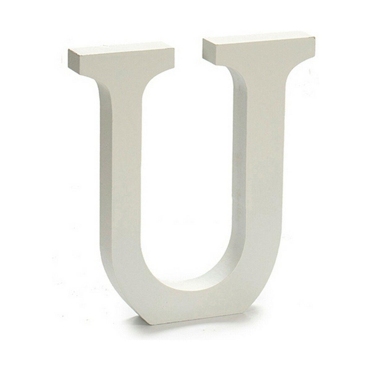 Letra Pincello U Blanco 1,8 x 21 x 17 cm (12 Unidades)