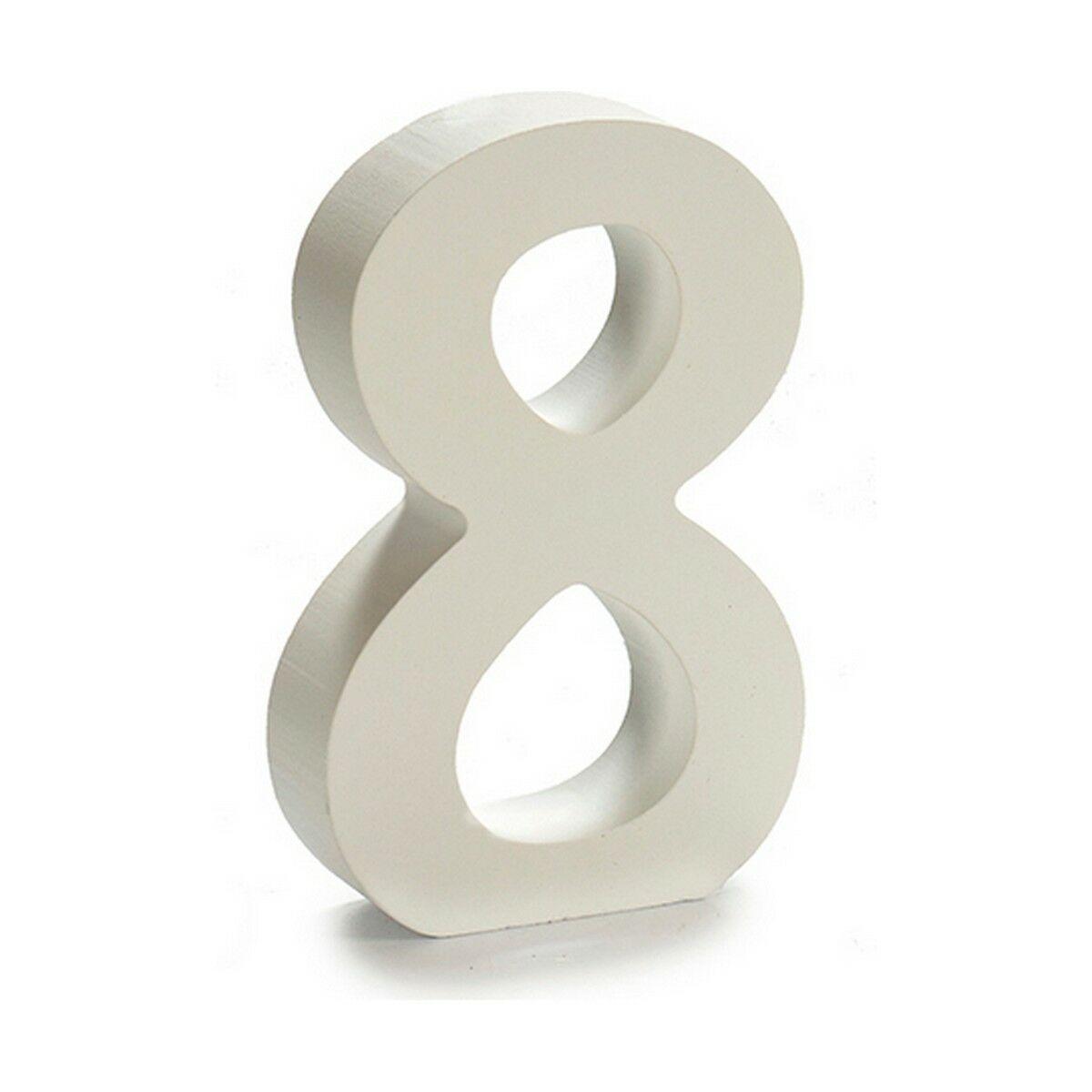 Número Pincello 8 Blanco 2 x 16 x 14,5 cm (24 Unidades)