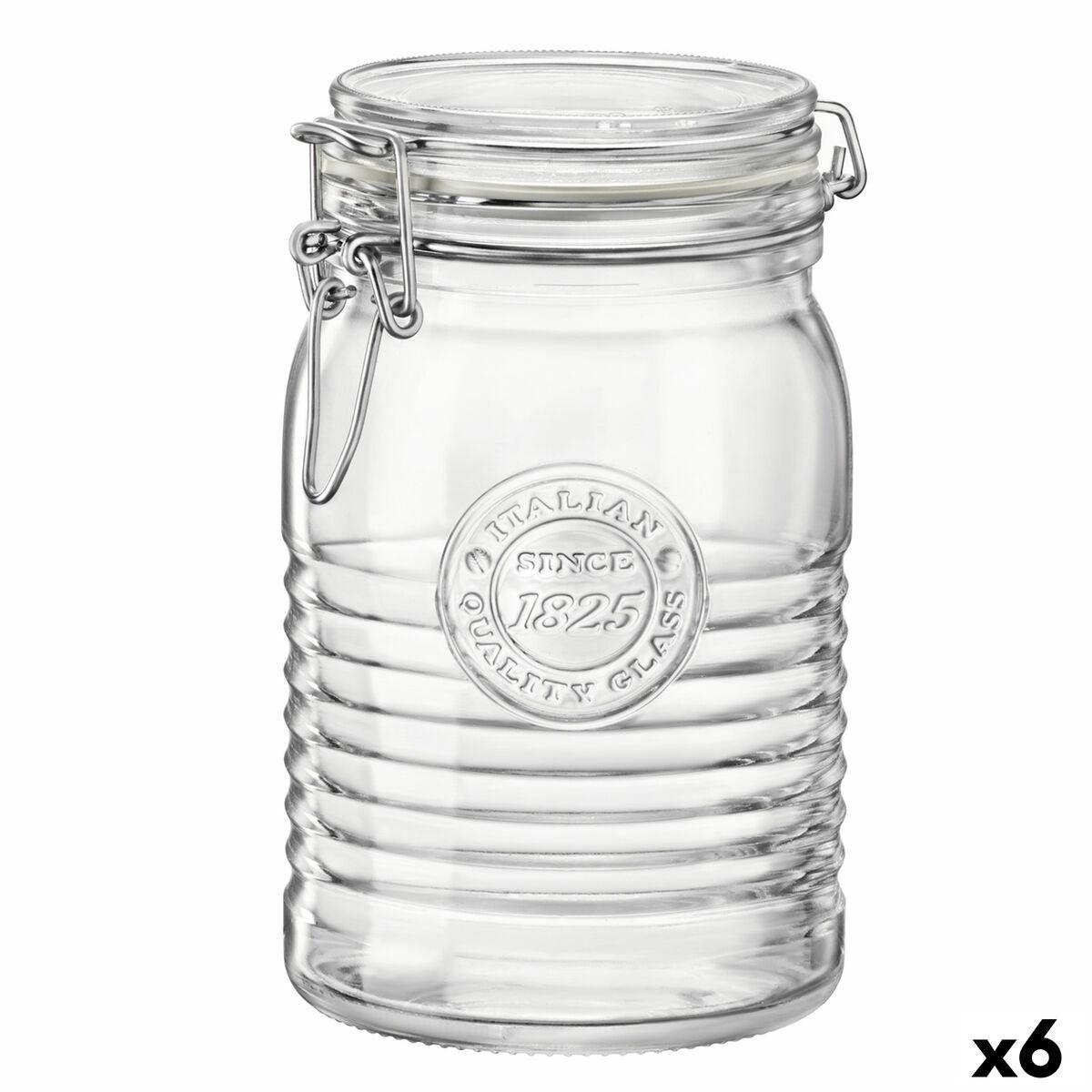 Tarro de Cristal Bormioli Rocco Officina Transparente Vidrio 1,15 L (6 Unidades)