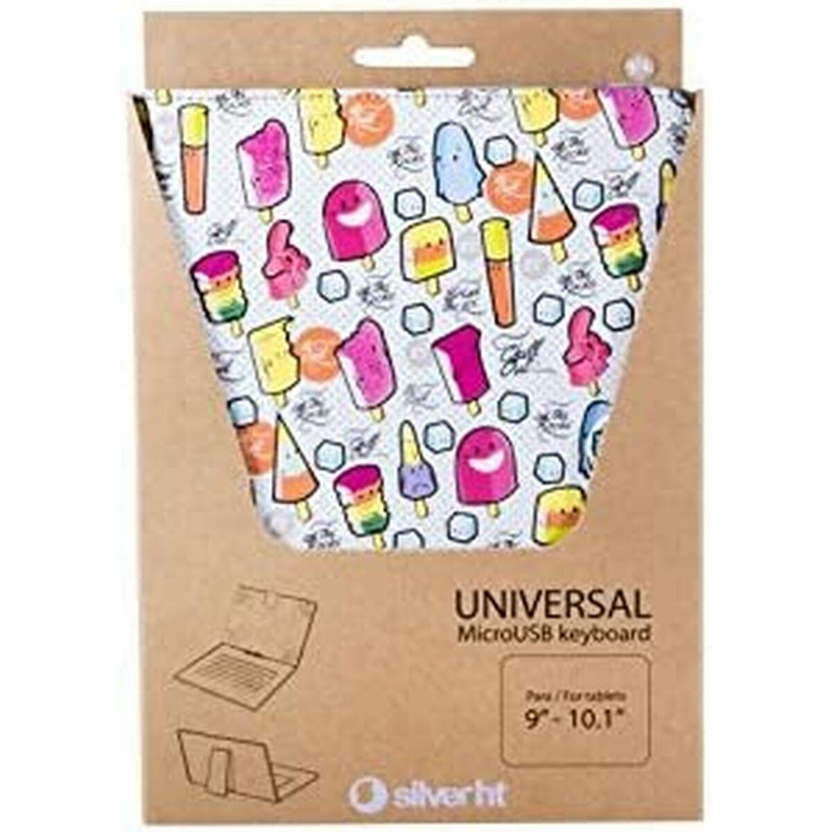 Funda para Tablet Silver HT Qwerty Español 10,1