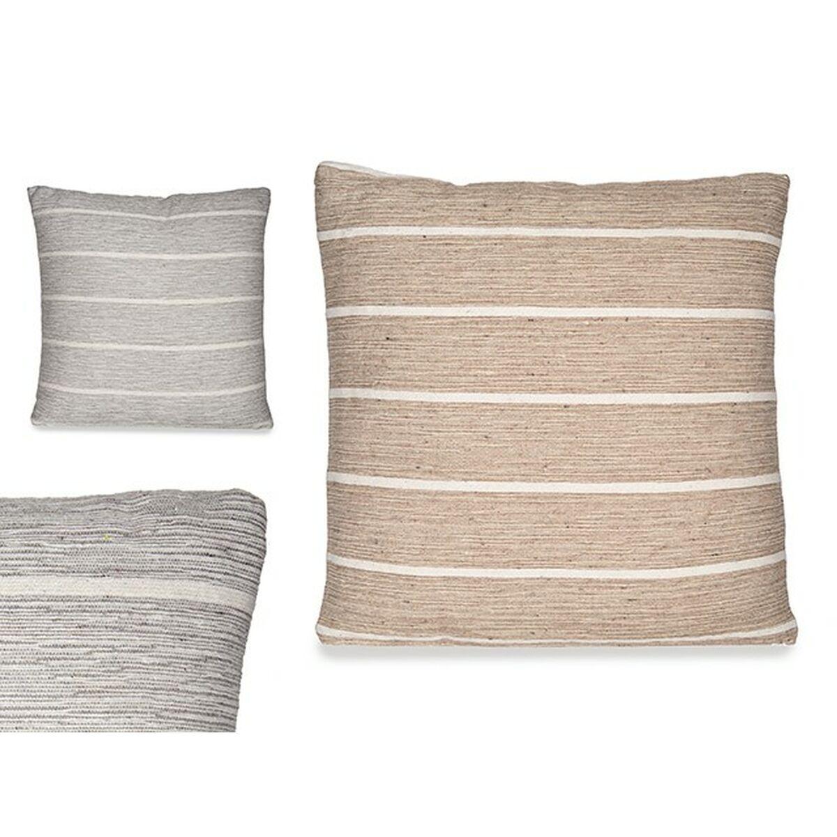 Cojín Rayas Marrón Gris 45 x 12 x 45 cm (12 Unidades)