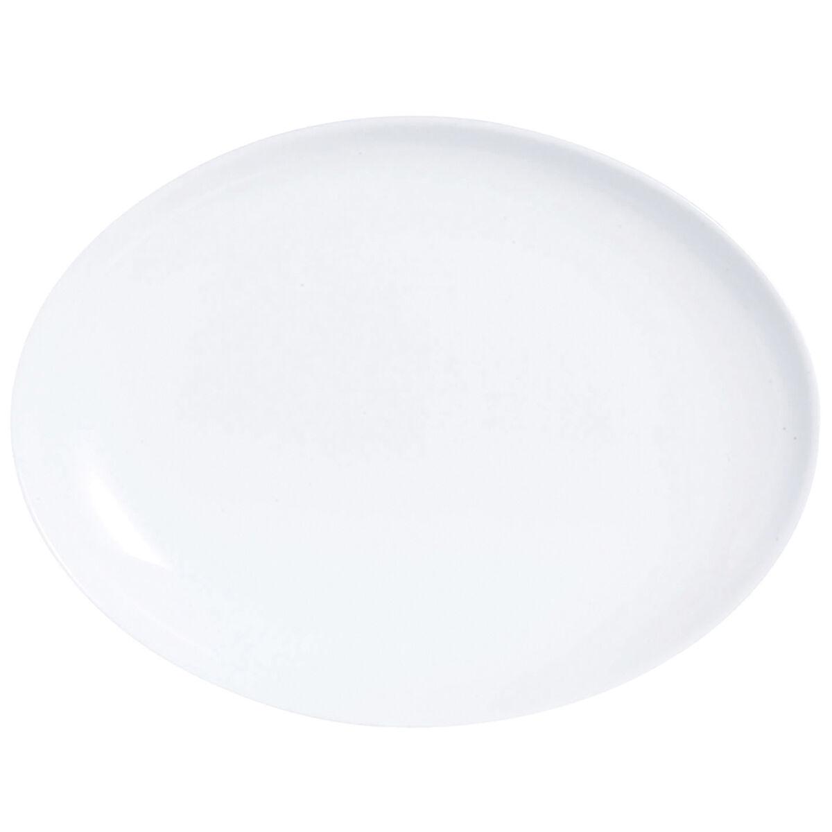 Fuente de Cocina Luminarc Diwali Ovalado Blanco Vidrio (33 x 25 cm) (12 Unidades)