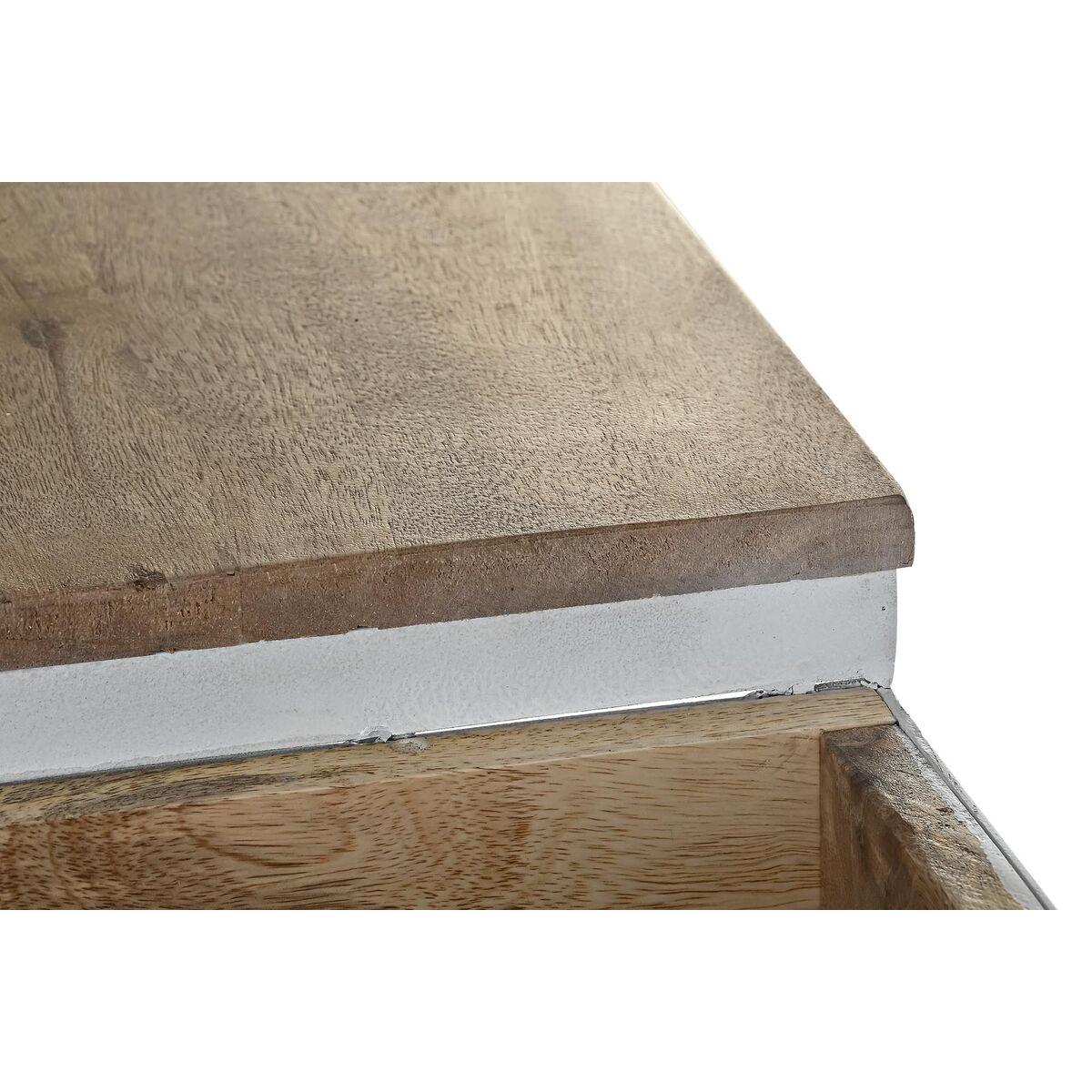 Consola DKD Home Decor Blanco Marrón Hierro Madera de mango 195 x 40 x 91 cm